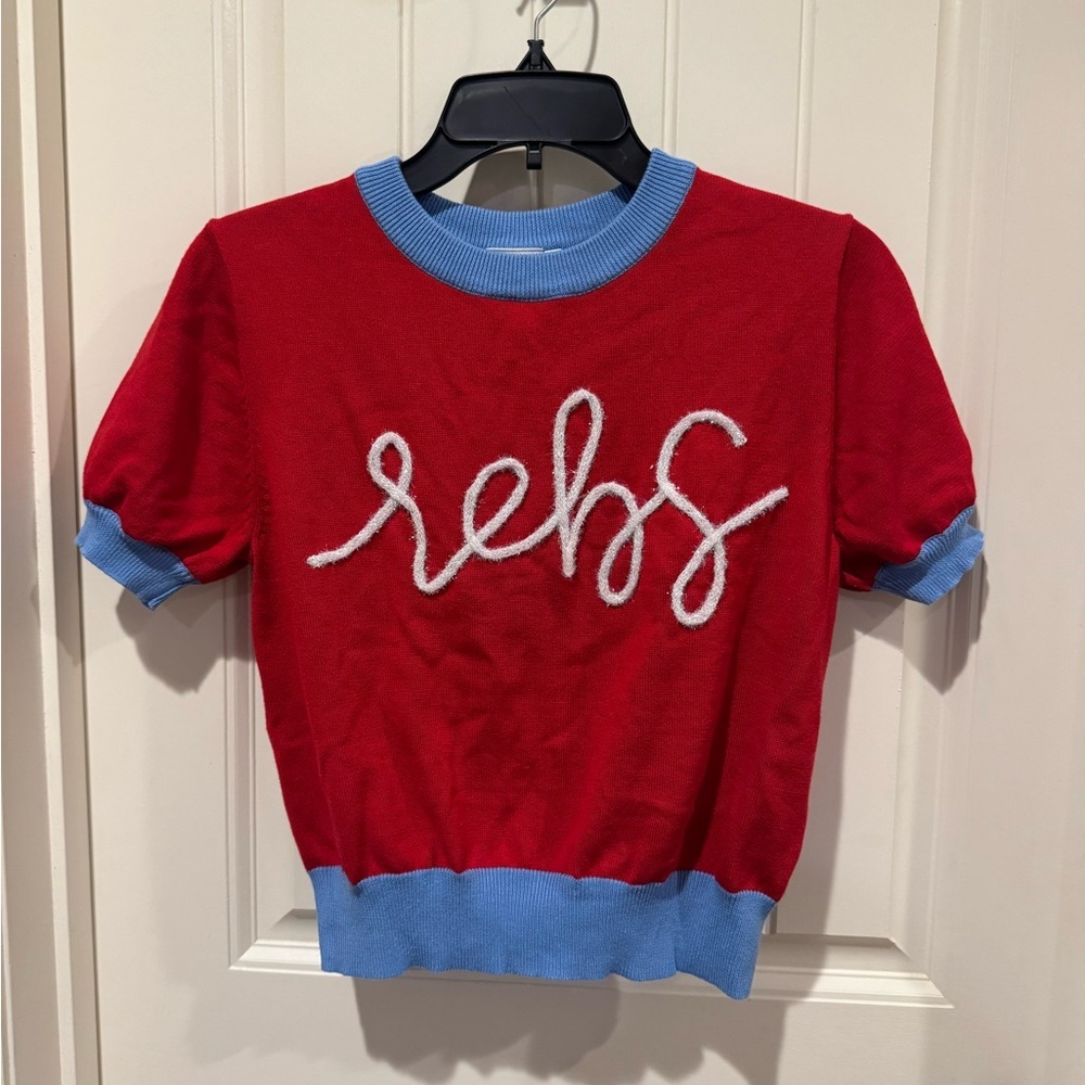 QOS Ole Miss Short Sleeve sweater - Picture 2 of 6